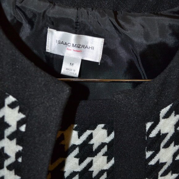 ISAAC MIZRAHI BLACK -N- WHITE  HOUNDSTOOTH TWO PIECE SKIRT SET  M/ 6 - Picture 6 of 13